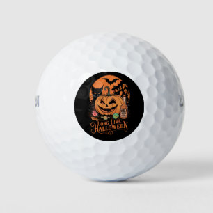 Retro Halloween Long Live Fall Spooky Season  Golf Balls