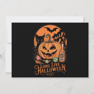 Retro Halloween Long Live Fall Spooky Season  Invitation