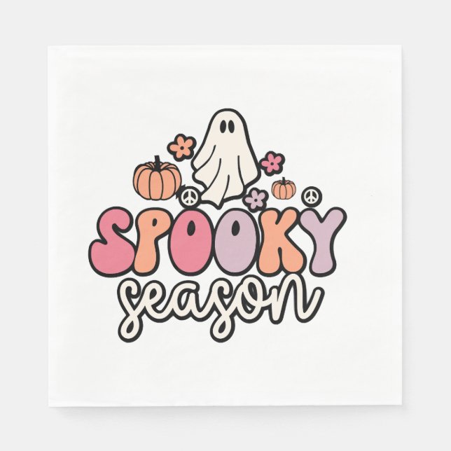 Retro Halloween Napkin (Front)