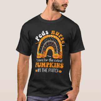 Retro Halloween Paediatrics Nurse PEDS RN Pediatri T-Shirt