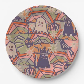 Retro Halloween  Paper Plate