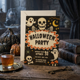 Retro Halloween Party Invitation