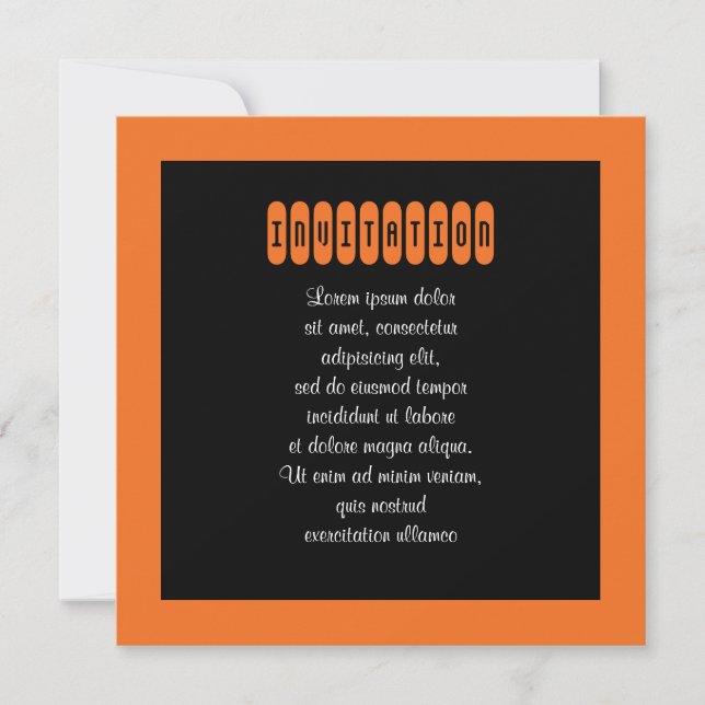 Retro Halloween Party Streamers Invitation (Front)