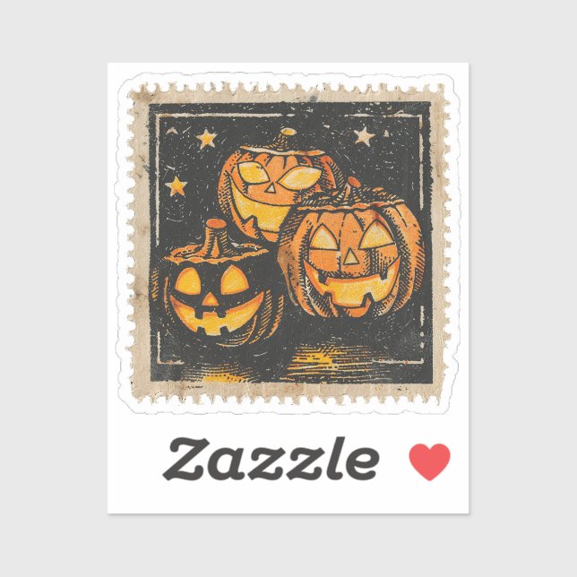 Retro Halloween Post stamp Spooky Season (Sheet)