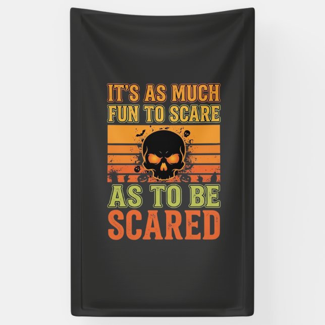 Retro Halloween Scare Skull Design_1 Banner (Vertical)