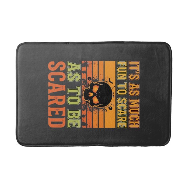 Retro Halloween Scare Skull Design_1 Bath Mat (Front)