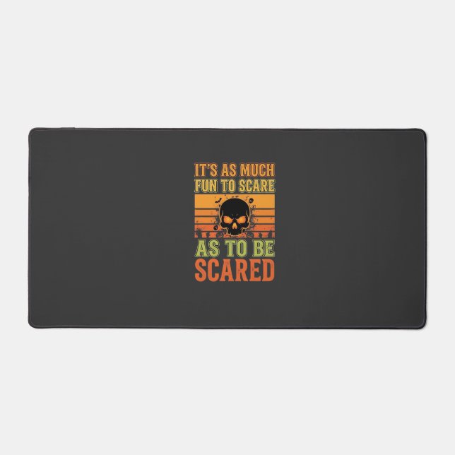 Retro Halloween Scare Skull Design_1 Desk Mat (Front)