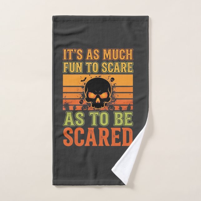 Retro Halloween Scare Skull Design_1 Hand Towel (Hand Towel)