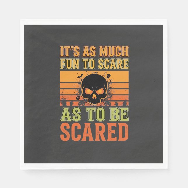 Retro Halloween Scare Skull Design_1 Napkin (Front)