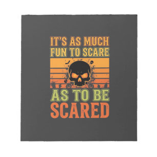 Retro Halloween Scare Skull Design_1 Notepad