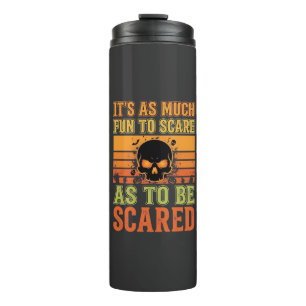 Retro Halloween Scare Skull Design_1 Thermal Tumbler