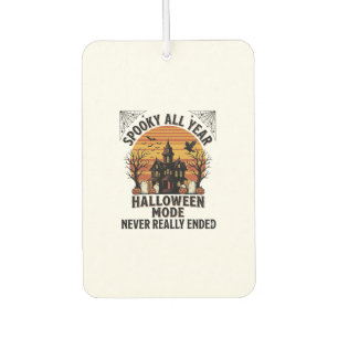 Retro Halloween Shirt for Spooky Season Lovers Car Air Freshener
