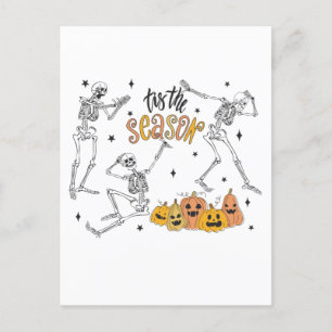 Retro Halloween Shirt, Funny Halloween Skull Postcard