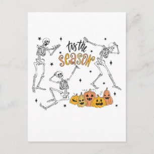 Retro Halloween Shirt, Funny Halloween Skull Postcard