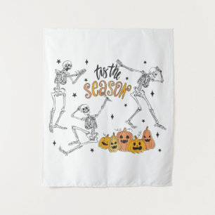 Retro Halloween Shirt, Funny Halloween Skull Tapestry