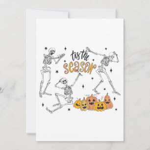 Retro Halloween Shirt, Funny Halloween Skull Thank You Card
