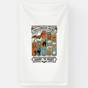 Retro Halloween Shirt with Vintage Spooky Stripe A Banner