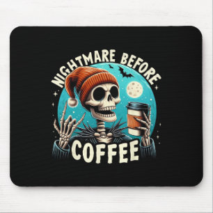 Retro Halloween Skeleton Coffee Mug Scary Night Be Mouse Pad