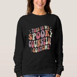 Retro Halloween This is my Spooky School Counselor Sweatshirt