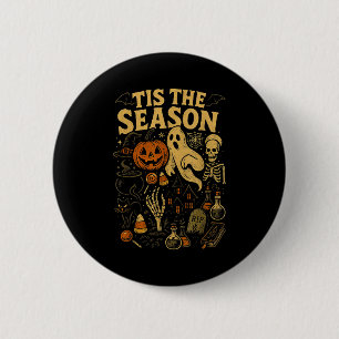 Retro Halloween Tis' The Season  6 Cm Round Badge