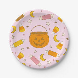 Retro Halloween Trick or Treat Costume (Pink)  Pap Paper Plate