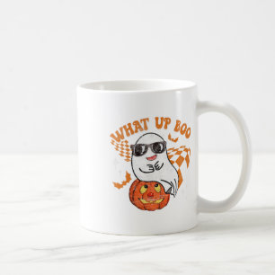Retro Halloween What Up Boo Vintage Ghost Fall Sea Coffee Mug