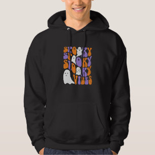 Retro Halloween Women Men Kids Spooky Vibes Cute G Hoodie