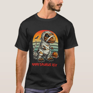 Retro Halloween Zombiesaurs Dinosaur Trainer T Rex T-Shirt