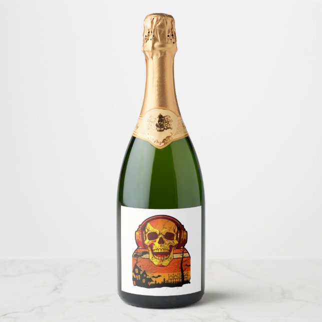 Retro Hallowen Skull Sticker (Front)