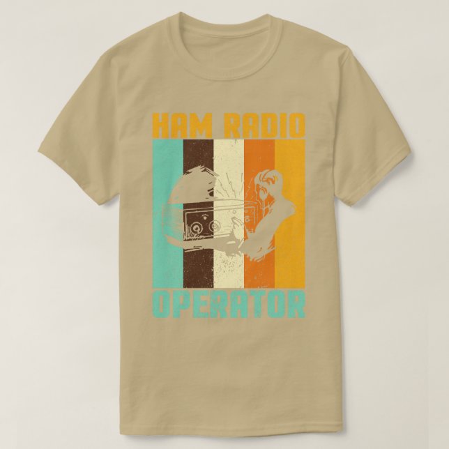 Retro Ham Radio I Base Station Amateur Radio I Ham T-Shirt (Design Front)