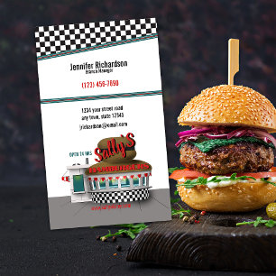Retro Hamburger Stand Business Card