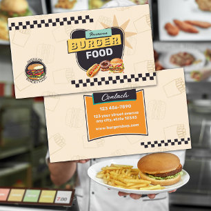 Retro Hamburger Stand Business Card