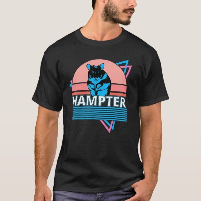 Retro Hampter Meme, Hamster Owner Synthwave T-Shirt (Front)