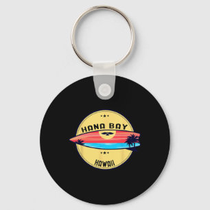 Retro Hana Y Hawaii Beach Surfing Key Ring