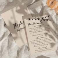 Retro Hand Written Drawn Quirky Wedding Details
