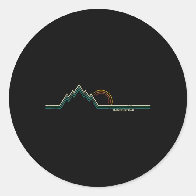 Retro Handies Peak  Classic Round Sticker (Front)