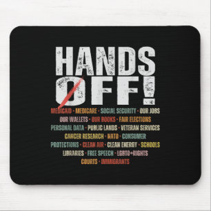 Retro Hands Off Protest Public Lands Medicare Patr Mouse Pad