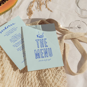 Retro Handwritten Drawn Colourful Bright Wedding Menu