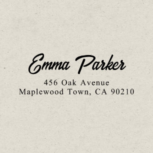 Retro Handwritten Script Simple Self-inking Stamp