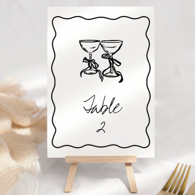 Retro Handwritten Wedding Table Number (Creator Uploaded)