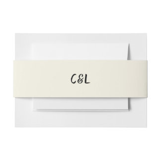 Retro Handwritten Whimsical Invitation Belly Band