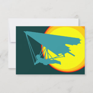 retro hang glider invitation