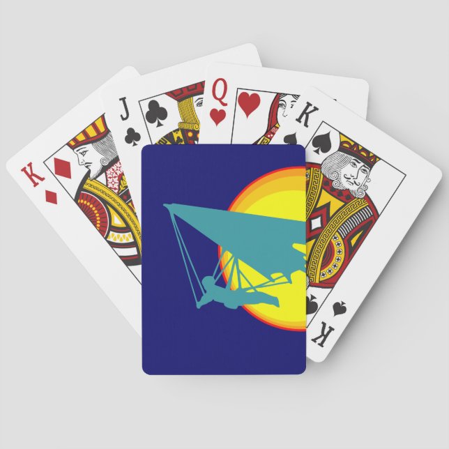 retro hang glider playing cards (Back)