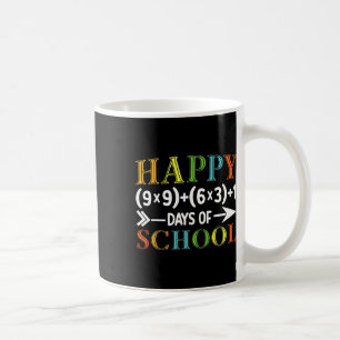 Retro Happy 100 Days Of School 100th Math Equation Coffee Mug