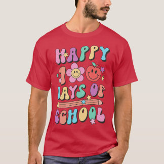 Retro Happy 100 days of School Gift T-Shirt