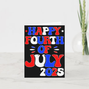 Retro happy 4th of july 2025 fourth of july for card