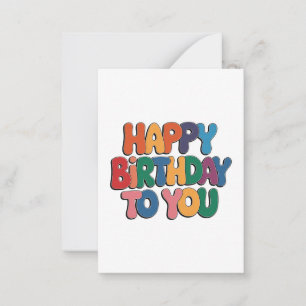 Retro Happy Birthday Card