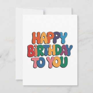 Retro Happy Birthday Card