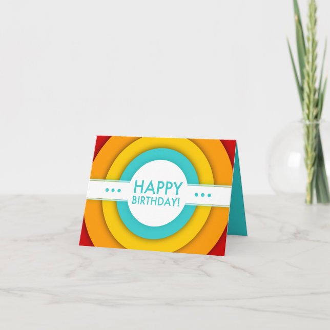 retro happy birthday card (Front)