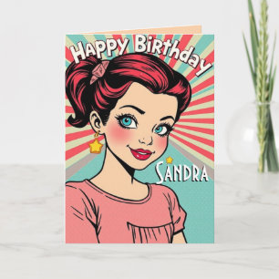 Retro Happy Birthday Daughter Card